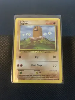 1999 Pokemon Vintage- Base Set: Diglett [Energy Sideways Error] #47/102 - NM - Image 1