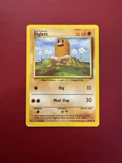 Diglett 47/102 Fighting Symbol Error Base Unlimited Pokemon Card NM - Image 1