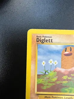 Pokemon Diglett 47/102 Base Set MISPRINT Sideways Enegy Symbol Heavy Play - Image 2