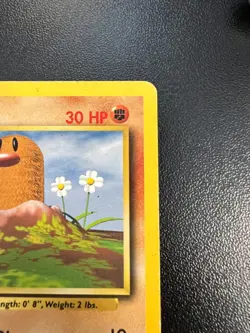 Pokemon Diglett 47/102 Base Set MISPRINT Sideways Enegy Symbol Heavy Play - Image 3