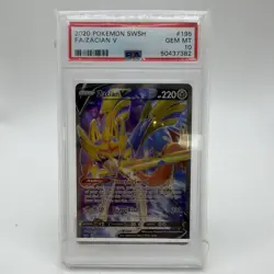 2020 Pokemon Sword and Shield Zacian V Full Art PSA 10 GEM MINT! 195/202 - Image 1