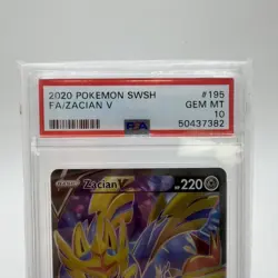 2020 Pokemon Sword and Shield Zacian V Full Art PSA 10 GEM MINT! 195/202 - Image 2