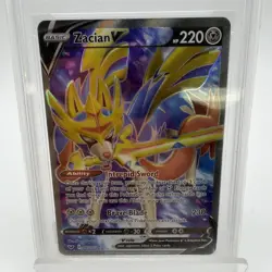 2020 Pokemon Sword and Shield Zacian V Full Art PSA 10 GEM MINT! 195/202 - Image 3