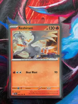 Pokemon TCG Reshiram 022/142 Stamped- Stellar Crown- Cosmos Holo- NM - Image 3