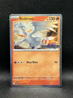 Reshiram 022/142 STELLAR CROWN STAMP COSMOS HOLO FOIL Pokemon STAMPED English a - Image 3