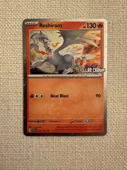 Reshiram 022/142 Stellar Crown Stamped Cosmos Holo Promo Pokemon TCG NM - Image 1