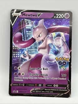 Mewtwo SWSH223 Black Star Promos Go Ultra Rare Holo Pokemon 2022 - Image 1