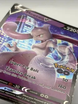 Mewtwo SWSH223 Black Star Promos Go Ultra Rare Holo Pokemon 2022 - Image 2