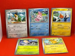 Pokemon TCG Cards Lot Of 5 Minor Error Miscut OC 2023 - Image 1