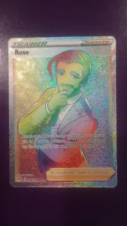 Pokemon TCG Rose Card Darkness Ablaze Secret Rainbow Rare 196/189 - Image 1