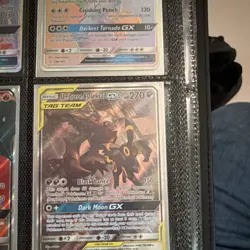 Pokemon Umbreon & Darkrai GX TAG TEAM Holo SM240 English Card - Image 1