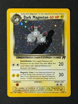Pokemon Cards Dark Magneton 11/82 Team Rocket Holo Rare NM - Image 1