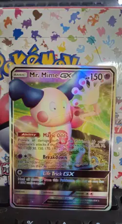 Pokemon TCG Sun & Moon Team Up Mr. Mime GX Holo Ultra Rare Card 67/181 - Image 1