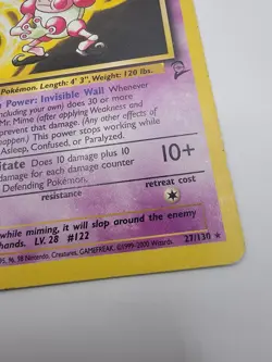 Pokemon TCG Mr. Mime Base Set 2 Card 27/130 Regular Card - Image 5