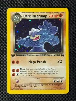 Pokemon Cards Dark Machamp 10/82 1ST EDITION Team Rocket Holo Rare NM - Image 1
