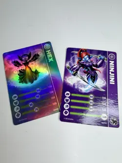 Activision Skylanders Giants NINJINI & HEX Lightcore Character Card 2012 - Image 1