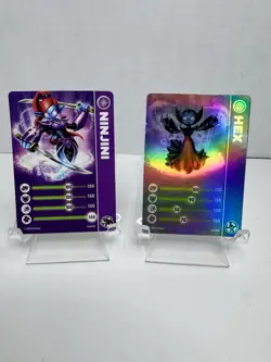 Activision Skylanders Giants NINJINI & HEX Lightcore Character Card 2012 - Image 2