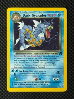 Pokemon Cards Dark Gyarados 8/82 Team Rocket Holo Rare LP - Image 1