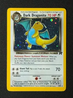 Pokemon Cards Dark Dragonite 5/82 Team Rocket Holo Rare NM - Image 1