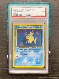 Pokemon TCG Shining Magikarp Neo Revelation Holo Card 66/64 - Image 1