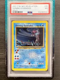 Pokemon TCG Shining Gyarados Holo Neo Revelation Card 65/64 Secret Rare - Image 1