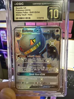 CGC 10 Banette GX Shiny SV61/SV94 Shiny Vault Hidden Fates Pokemon Card - Image 1