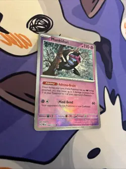 Pokemon Munkidori TCG Prismatic Evolutions Holo Card 044/131 Master Ball NM - Image 2