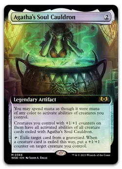 Agatha's Soul Cauldron (Extended Art) #366 (Foil) NM Wilds of Eldraine Magic MTG - Image 1