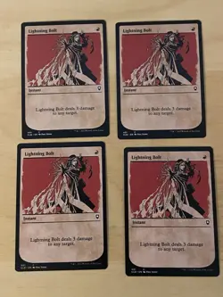 4x ​Lightning Bolt Showcase - Commander Legends: Battle for Baldur's Gate NM - Image 1