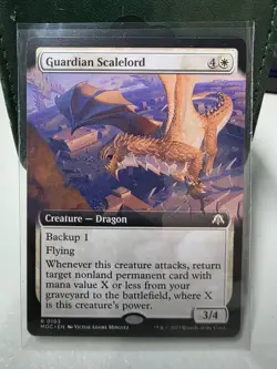 1x Guardian Scalelord - Extended Art - Commander: March Of The Machine - Near Mi - Image 1