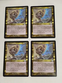 MTG Playset 4x Marsh Crocodile (Planeshift/Gold/U) - BGM - Image 1