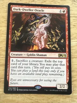 MTG - Dark-Dweller Oracle - Core Set 2019 - NM, English Magic FLAT RATE SHIP - Image 1