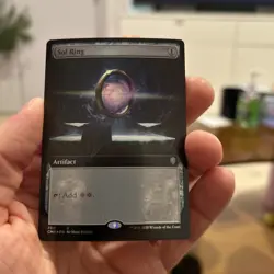 MTG Magic The Gathering Commander Legends NM Extended Art Foil Sol Ring - Image 1