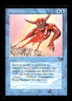 Boomerang LP Light Play Legends MTG [6875] - Image 1