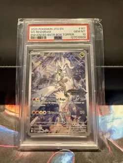 Pokemon N's Reshiram Journey Together 167/159 Stamped PSA 10 Box Topper - Image 1