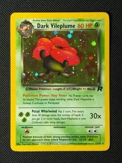 Pokemon Cards Dark Vileplume 13/82 Team Rocket Holo Rare LP - Image 1