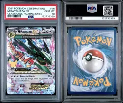 2021 Pokemon Celebrations M Rayquaza EX Class. Coll-Roaring Skies #76 psa 10 - Image 3