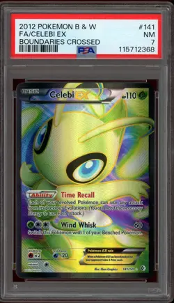Pokemon PSA 7 Celebi 141/149 Black & White Boundaries Crossed Full Art Near Mint - Image 1