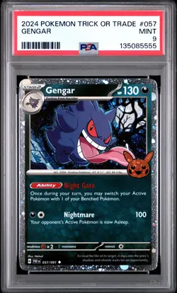 2024 POKEMON TRICK OR TRADE #057 GENGAR PSA 9 - Image 1