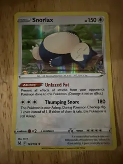 Snorlax - SWSH11: Lost Origin - 143/196 - Pokemon TCG - LP - Holo Rare - Image 1