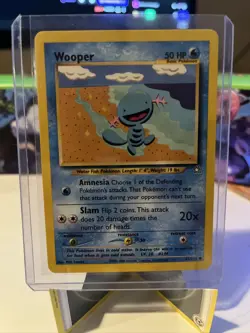 Pokemon TCG Wooper Neo Genesis 82 Regular Unlimited Common LP/NM - Image 1