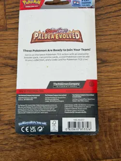 Pokemon Scarlet & Violet Paldea Evolved Single Blister Pack Dondonzo Tatsugiri - Image 2