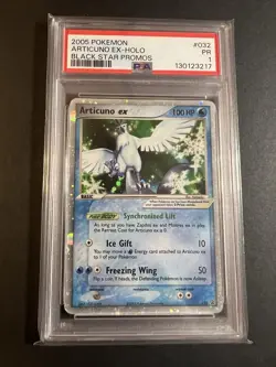 Articuno ex PSA 1 Black Star Promo 032 Pokemon Holo 2005 Low Pop - Image 1