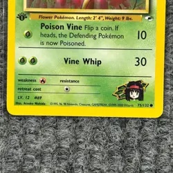 Vintage Pokemon Gym Heroes Erika's Bellsprout 1st Edition 75/132 LP - Image 4