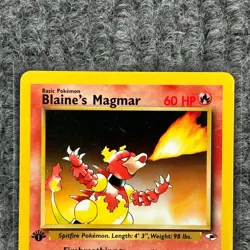 Vintage Pokemon Gym Heroes Blaine's Magmar 37/132 1st Edition NM - Image 3