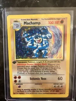 FIRST EDITION Pokemon TCG Machamp 1ST Edition - Image 1