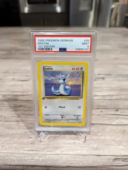 ( All Three ) Pokemon 1st Edition Base Set German Dratini 26/102 PSA 9 MINT - Image 1