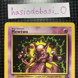 Pokemon Mewtwo WOTC Black Star Promos Series #14 MP Condition - Image 3