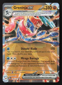 Greninja ex Double Rare Holo TWM 106/167 NM Pokemon TCG - Image 1