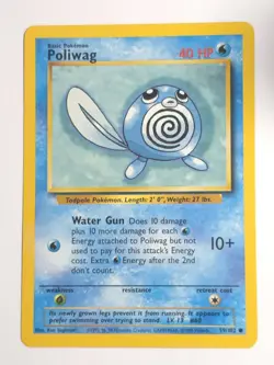 Base Set Pokemon TCG Poliwag 59/102 - Image 1